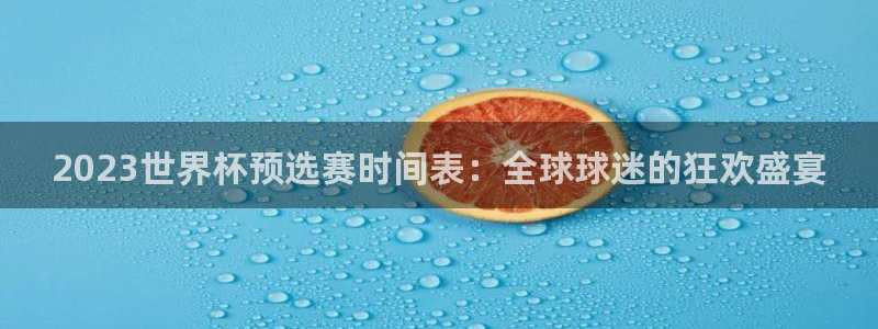 世界杯 直播:2023世界杯预选赛时间表:全球球迷的狂欢盛宴
